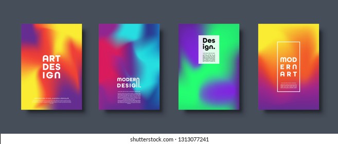 Abstract modern design background. Colorful neon gradient. Dynamic northern lights colors. Eps10 vector.