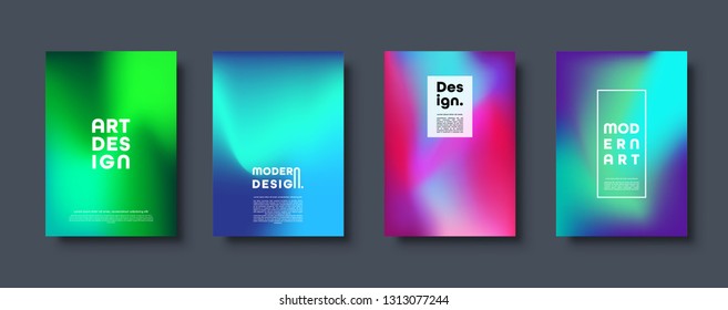 Abstract modern design background. Colorful neon gradient. Dynamic northern lights colors. Eps10 vector.