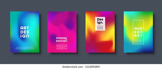 Abstract modern design background. Colorful neon gradient. Dynamic northern lights colors. Eps10 vector.