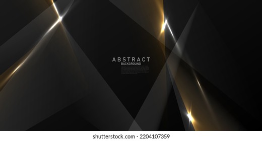 Abstract modern design black background with luxury golden elements vector illustration.