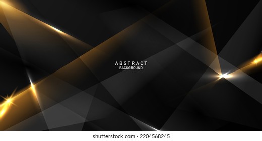 Abstract modern design black background with luxury golden elements vector illustration.