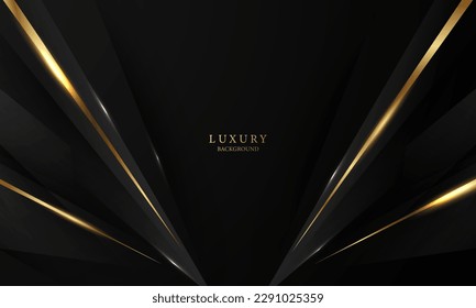 Abstract modern design black background with luxury golden elements vector illustration.