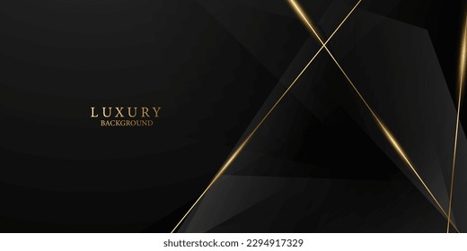 Abstract modern design black background with luxury golden elements vector illustration.
