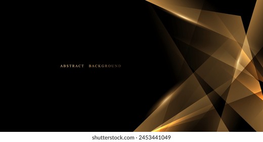 Abstract modern design black background with luxury golden elements vector illustration.