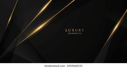 Abstract modern design black background with luxury golden elements vector illustration.