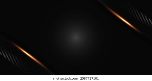 Abstract modern design black background with luxury golden elements vector illustration. eps10