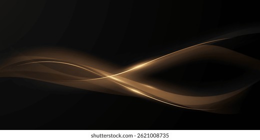 Abstractas fondo negro de diseño moderno con lujosa Ilustración vectorial de Elementos dorados.