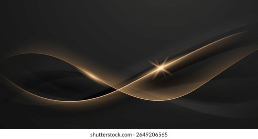 Abstract modern design black background with luxury golden elements vector illustration.