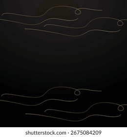 Abstractas fondo negro de diseño moderno con lujosos Elementos dorados Ilustración vectorial