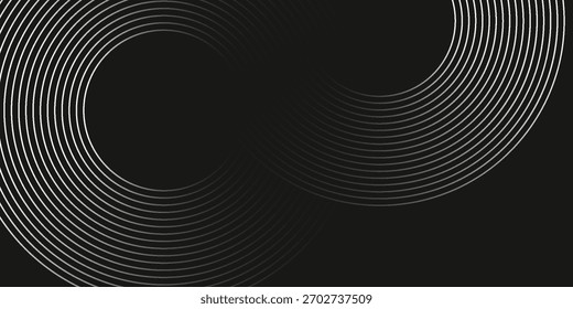 Abstract modern design black background with white geometric elements simple art modern vector eps10