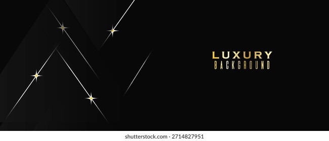 Abstractas fondo negro de diseño moderno con lujosa Ilustración vectorial de Elementos dorados. Traje para los negocios, Anuncio