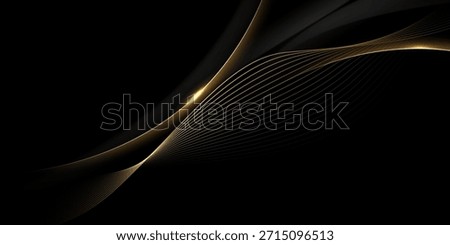 Abstract modern design black background with luxury golden elements vector illustration.