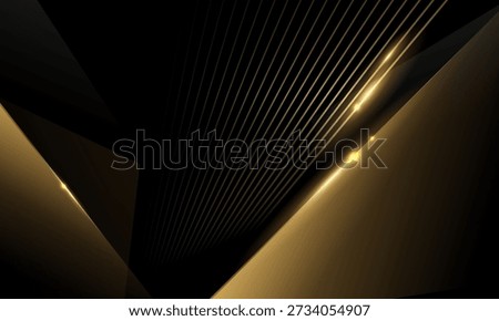 Abstract modern design black background with luxury golden elements vector illustration.