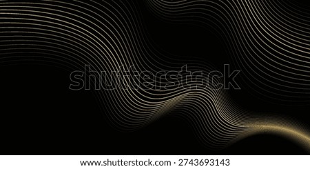 Abstract modern design black background with luxury golden elements vector illustration.