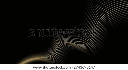 Abstract modern design black background with luxury golden elements vector illustration.