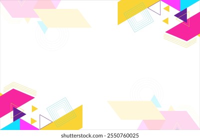 Abstract modern design with colorful triangle pattern, for presentation design, website, billboard, banner. Vector illustration