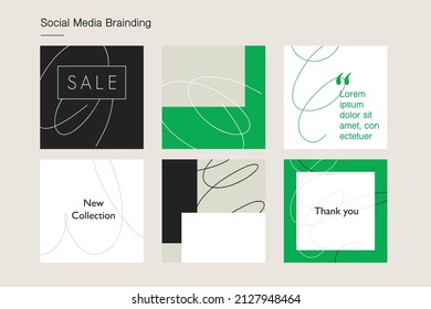 Abstraktes modernes Design Konzept Social Media Vorlage. Bearbeitbares Vektorgrafik-Design.