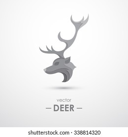 Abstract modern design of deer logo vector