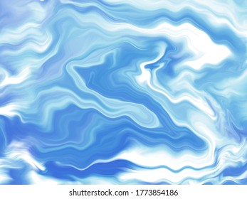 Abstract modern design fluid art cover.  Blue and white universal trendy painting backdrop. Trendy abstract Vector template for holiday designs, invitation, card, wedding, save the date.
