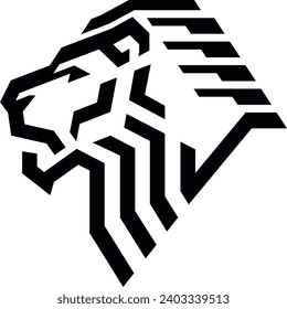 Abstract Modern Design of Lion Head