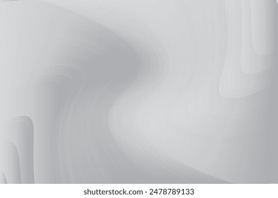 Abstract modern design with liquid wavy lines, stripes, waves. Different shades of grey colour. Light backdrop. Vector illustration