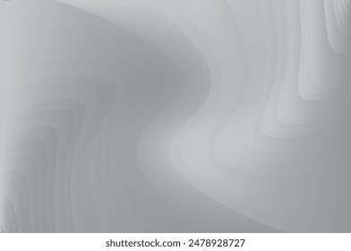 Abstract modern design with liquid wavy lines, stripes, waves. Different shades of grey colour. Light backdrop. Vector illustration