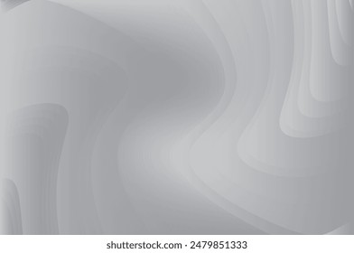 Abstract modern design with liquid wavy lines, stripes, waves. Different shades of grey colour. Light backdrop. Vector illustration