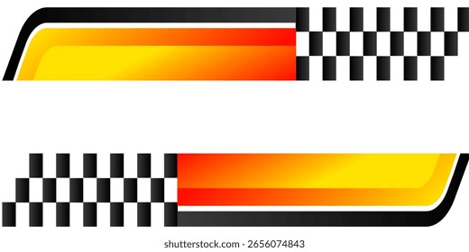 Abstract modern design with overlapping geometric background in white, orange, yellow, and black. Sporty banner concept. Gradient abstract background vector.