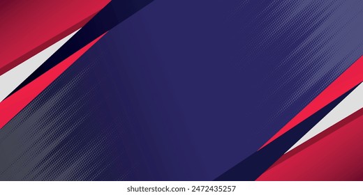 Abstractas diseño moderno rojo azul oscuro y púrpura colores geométricos superpuestos de fondo. Concepto de Anuncio de estilo deportivo. Vector de fondo abstracto degradado, eps10.