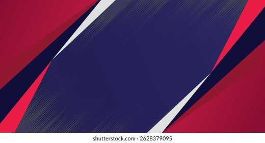 Abstractas diseño moderno rojo azul oscuro y púrpura colores geométricos de fondo superpuesto. Concepto de Anuncio de estilo deportivo. Vector de fondo abstracto degradado, eps10.