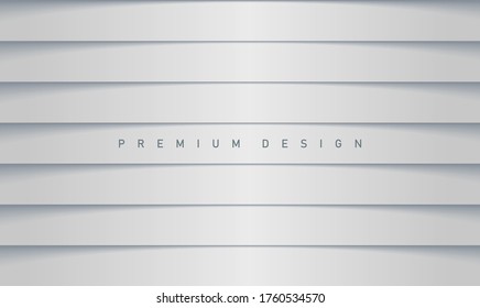 Abstract modern design silver background with realistic paper stripes