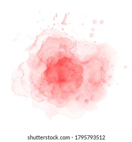 Abstract modern design with splatter stain hand-painted watercolor on white background. Artistic vector used as decorative design background card, banner, poster, cover, brochure, Wall art.