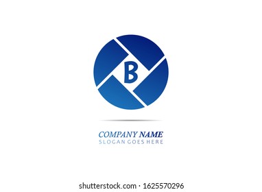 Abstract modern design template with Initial letter B. vector illustration