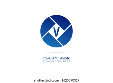 Abstract modern design template with Initial letter V. vector illustration