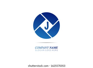Abstract modern design template with Initial letter J. vector illustration