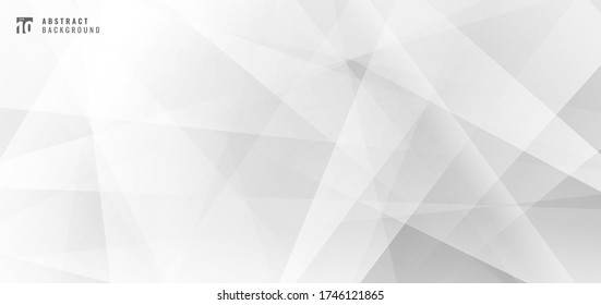 Abstract modern design white and gray geometric light overlapping background and texture. Vector illustration