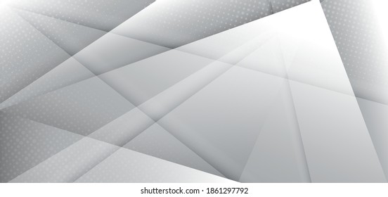 Resumen de diseño moderno de fondo geométrico blanco y gris. Puede usar para publicidad, afiche, plantilla, presentación comercial. Ilustración del vector   