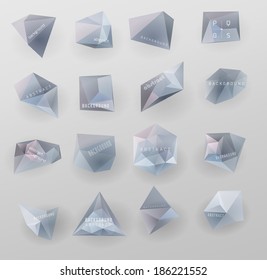 abstract modern diamond Label, bubble , can be used for website, info-graphics, banner/ vector