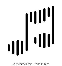 Logotipo da onda do som da nota da música digital moderna abstrata