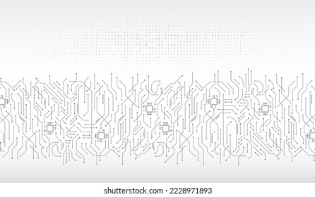 Abstract modern digital science technology futuristic circuit board. Cyber connection on the white background. Hi-tech communication design. Electronic vector illustration.