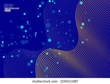 Abstract modern digital technology background design concept, smooth particle wave, big data techno design ,Art wallpaper, Landing page website template. vector eps 