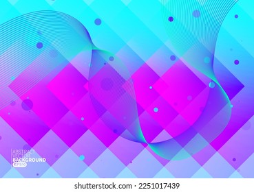 Abstract modern digital technology background design concept, smooth particle wave, big data techno design ,Art wallpaper, Landing page website template. vector eps 