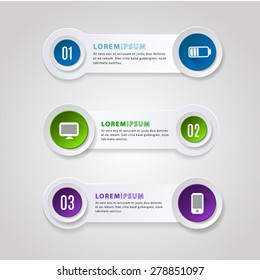 Abstract Modern digital template vector  banner infographics.