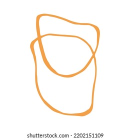 Resumen de la forma moderna del doodle para el diseño moderno