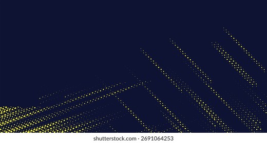 Abstractas puntos modernos semitono amarillo y azul patrón de color gradiente grunge textura de fondo.