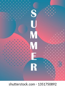 Abstract, modern dynamic background for your design. Gradient shapes. Summer poster.