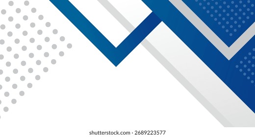 Abstrakter, dynamischer, blauer, geometrischer Hintergrund. Vektordesign-Konzept. Dekoratives Weblayout oder Poster, Banner