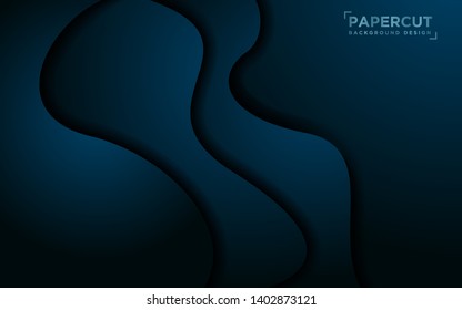 abstract modern dynamic liquid dark navy background with overlap layer. eps 10 vector editable file