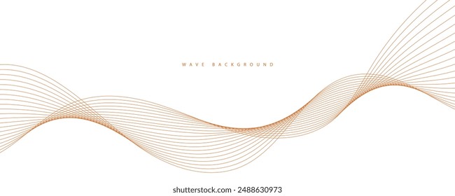 Abstract modern dynamic orange decorative wave pattern background