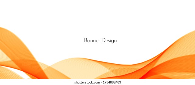 Abstract modern dynamic stylish red and yellow decorative pattern wave banner background vector